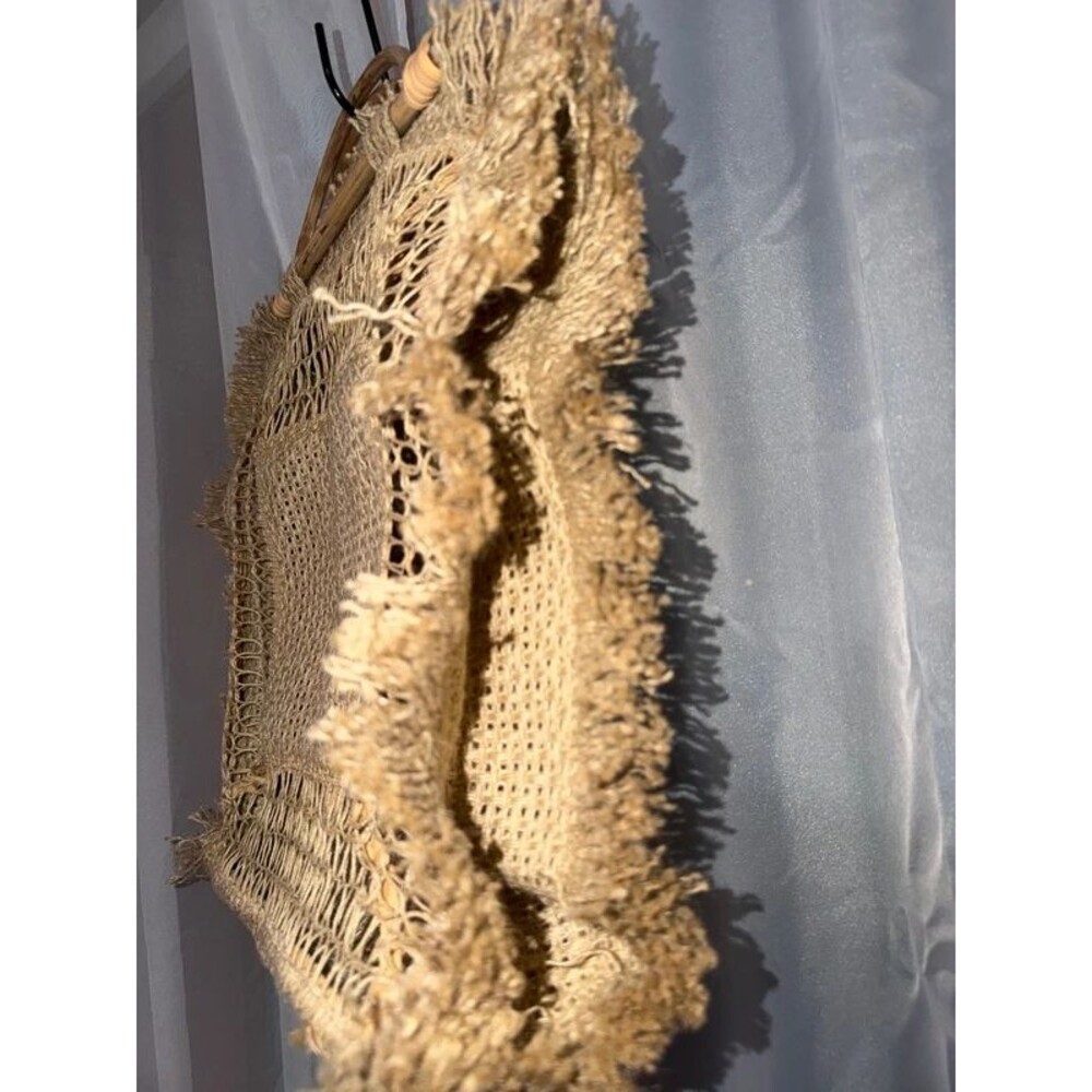 Kristin Made, Anthropologie Raffia & Bamboo bag - Picture 3 of 5